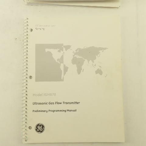 GE Model IGM878 Ultrasonic Gas Flow Meter Programming  Start Up Guides 5 Books