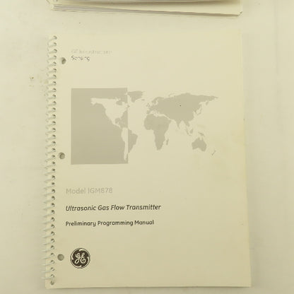 GE Model IGM878 Ultrasonic Gas Flow Meter Programming  Start Up Guides 5 Books