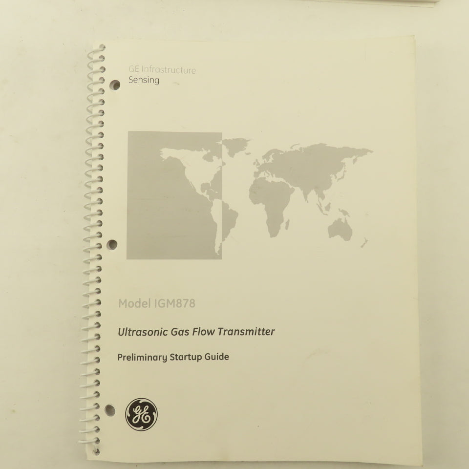 GE Model IGM878 Ultrasonic Gas Flow Meter Programming  Start Up Guides 5 Books