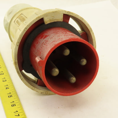 Arrow Hart AH4100P7W 100 AMP 3 Pole 4 Wire 3 Phase 480V Male Pin Plug & Sleeve