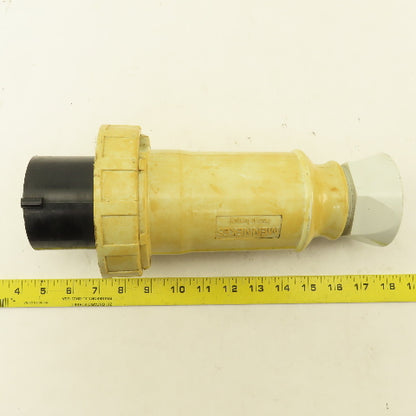 Arrow Hart AH4100P5W 100 AMP 3 Pole 4 Wire 3 Phase 600V Male Pin Plug & Sleeve