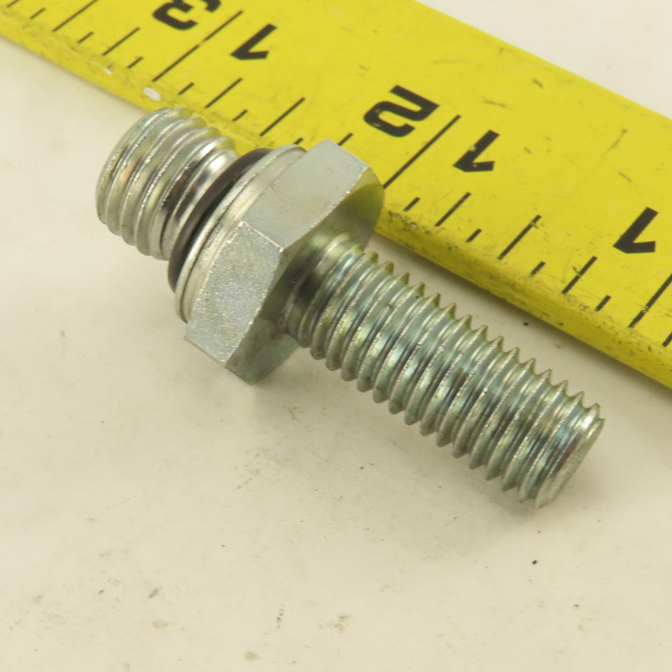 M10-1.5 x M12-1.5 Hex Shoulder Double Ended Stud Bolt 43.50mm OAL
