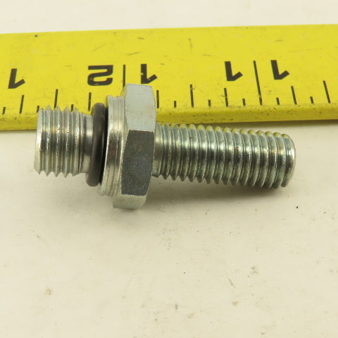 M10-1.5 x M12-1.5 Hex Shoulder Double Ended Stud Bolt 43.50mm OAL