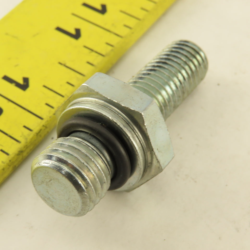 M10-1.5 x M12-1.5 Hex Shoulder Double Ended Stud Bolt 43.50mm OAL