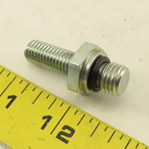 M10-1.5 x M12-1.5 Hex Shoulder Double Ended Stud Bolt 43.50mm OAL