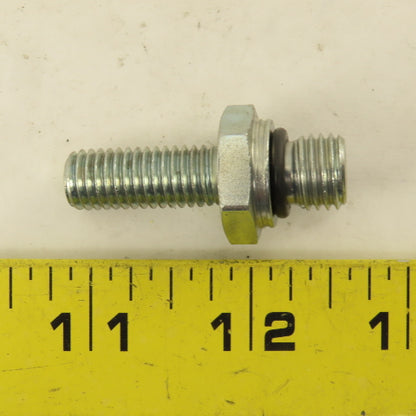 M10-1.5 x M12-1.5 Hex Shoulder Double Ended Stud Bolt 43.50mm OAL