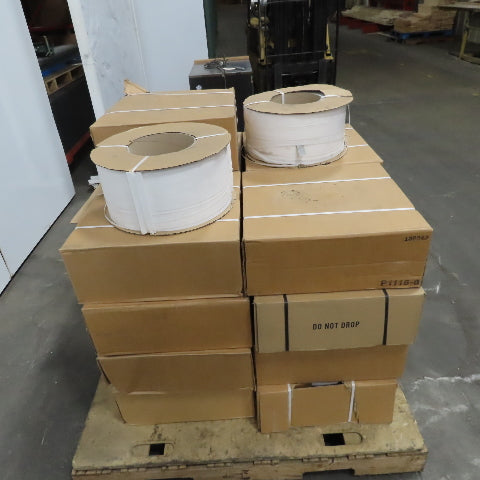 3/16" x 0.0210 T Poly Thermal Package Box Banding Strap 8" x 8" Core Lot Of 18