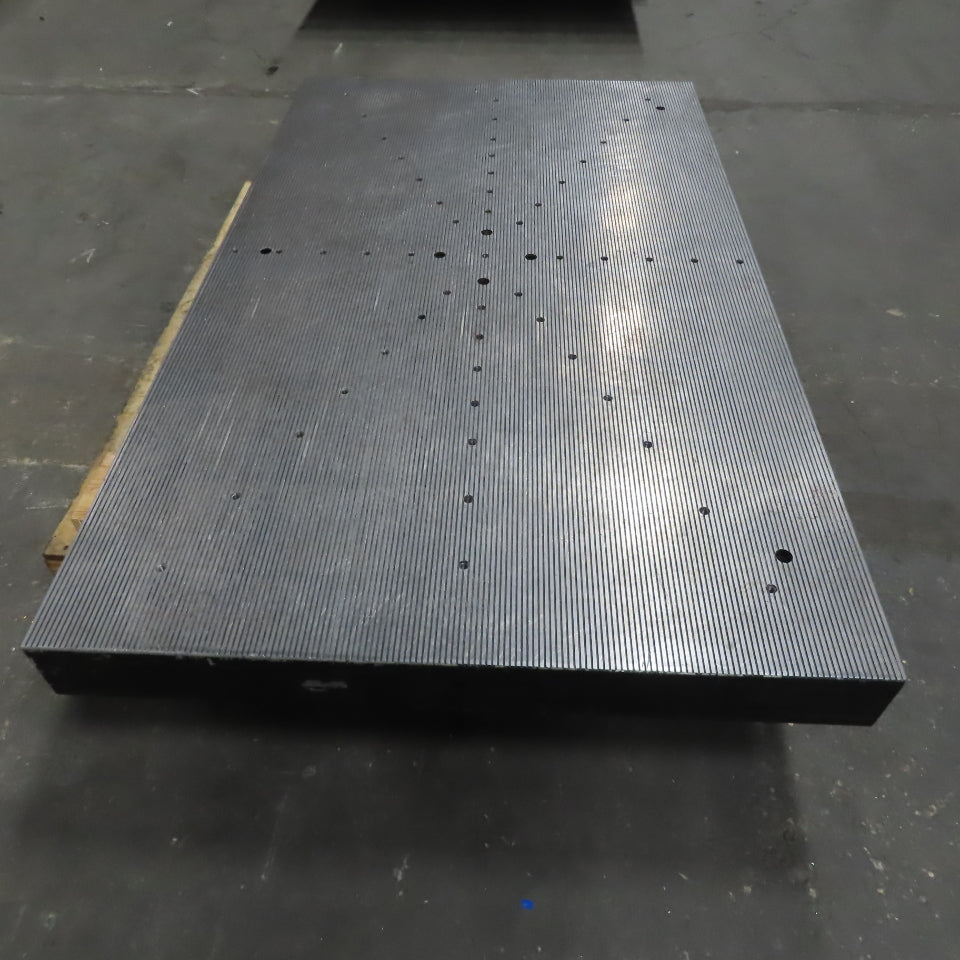 36-3/8" x 62-1/4" Steel Plate 4" Thick Shallow Grooves