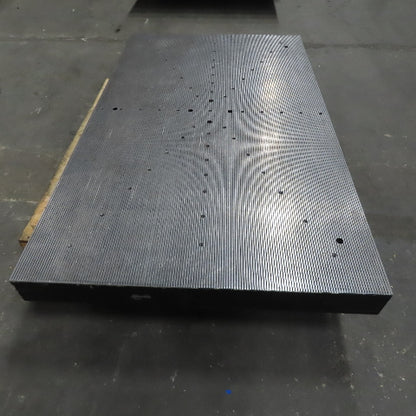 36-3/8" x 62-1/4" Steel Plate 4" Thick Shallow Grooves