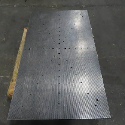 36-3/8" x 62-1/4" Steel Plate 4" Thick Shallow Grooves