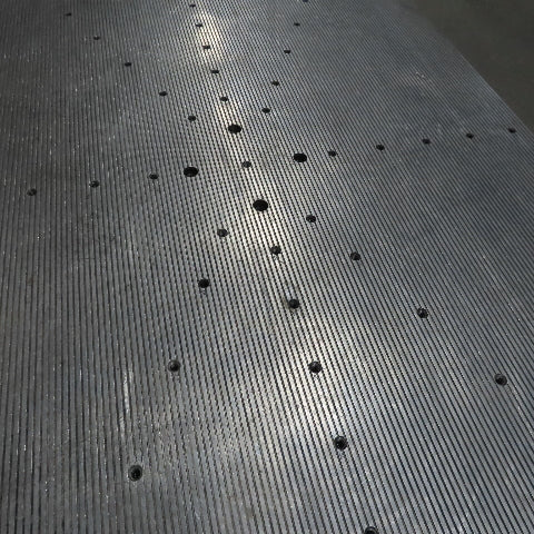 36-3/8" x 62-1/4" Steel Plate 4" Thick Shallow Grooves