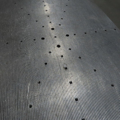 36-3/8" x 62-1/4" Steel Plate 4" Thick Shallow Grooves