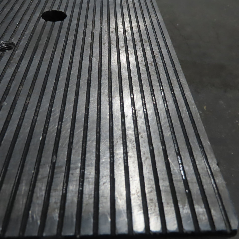 36-3/8" x 62-1/4" Steel Plate 4" Thick Shallow Grooves