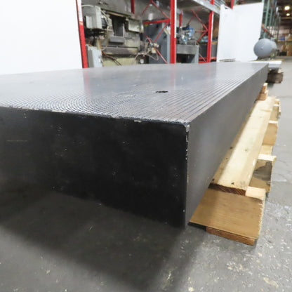 36-3/8" x 62-1/4" Steel Plate 4" Thick Shallow Grooves