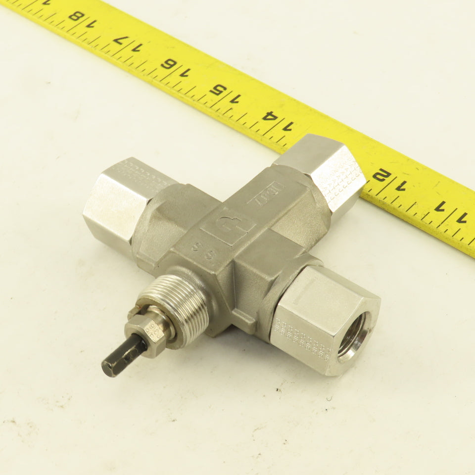 Parker 6F-B8X-T-SS-V-ACT 3/8" NPT Female Stainless Steel 3 Way Actuator Valve