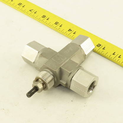 Parker 6F-B8X-T-SS-V-ACT 3/8" NPT Female Stainless Steel 3 Way Actuator Valve