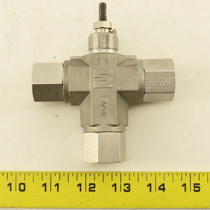 Parker 6F-B8X-T-SS-V-ACT 3/8" NPT Female Stainless Steel 3 Way Actuator Valve