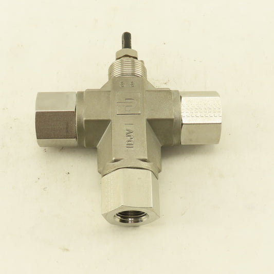 Parker 6F-B8X-T-SS-V-ACT 3/8" NPT Female Stainless Steel 3 Way Actuator Valve