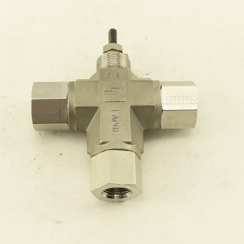 Parker 6F-B8X-T-SS-V-ACT 3/8" NPT Female Stainless Steel 3 Way Actuator Valve