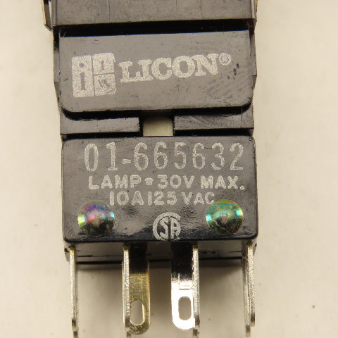 Licon 01-665632 30V Lamp 125/250VAC Switch Assembly