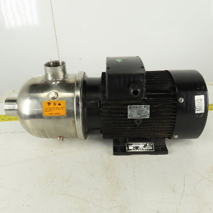 CNP CHL16-20LSLSR Stainless Steel Horizontal Multistage Centrifugal Pump 480V