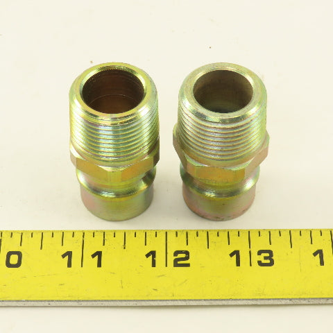 PHN-12 Hydraulic Quick Connect Hose Coupling Male Plug  Steel 3/4" NPT Lot of 2