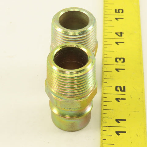 PHN-12 Hydraulic Quick Connect Hose Coupling Male Plug  Steel 3/4" NPT Lot of 2