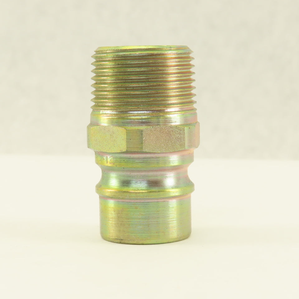 PHN-12 Hydraulic Quick Connect Hose Coupling Male Plug  Steel 3/4" NPT Lot of 2