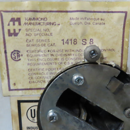 Hammond 1418 S8 Electrical Enclosure 48x36x8" W/Back Plate & Fusible Disconnect