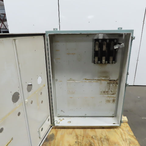 Hammond 1418 S8 Electrical Enclosure 48x36x8" W/Back Plate & Fusible Disconnect