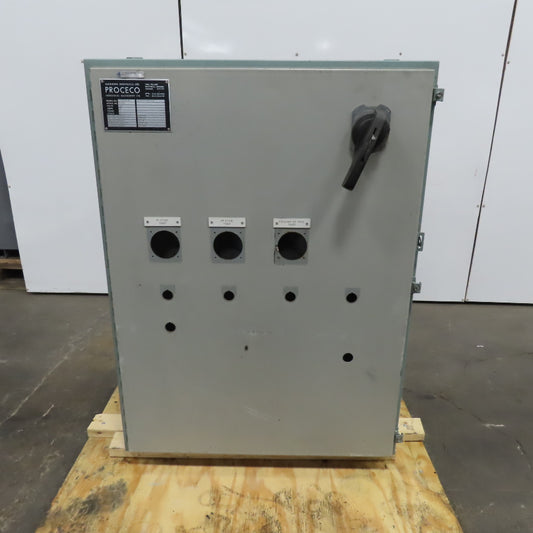 Hammond 1418 S8 Electrical Enclosure 48x36x8" W/Back Plate & Fusible Disconnect