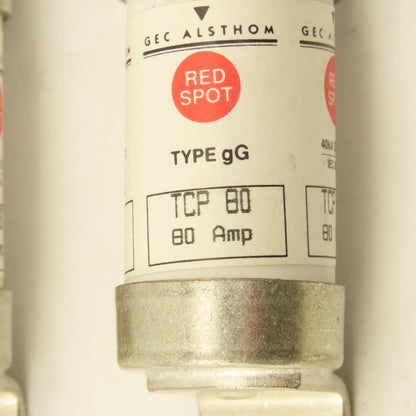 GEC Alsthom TCP80 Red Spot 80 Amp 40kA 350V DC Type gG Fuse Lot Of 3