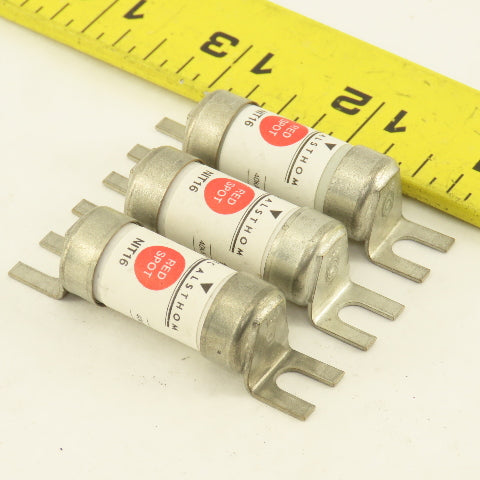 GEC Alsthom NIT16 Red Spot 16 Amp 40kA 250V DC Type gG Fuse Lot Of 3
