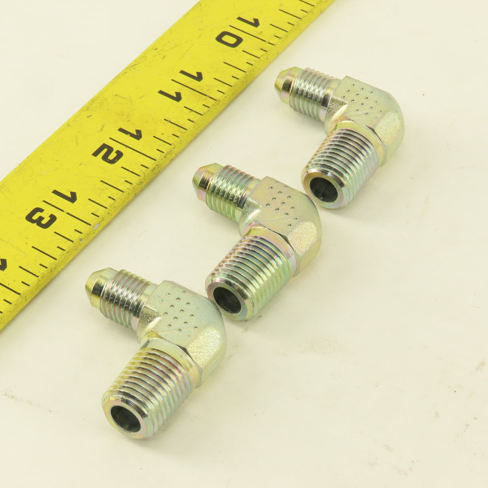 Eaton 2024-4-4 1/4" NPT Male x 7/16" JIC Male 90° Elbow Steel Lot Of 3