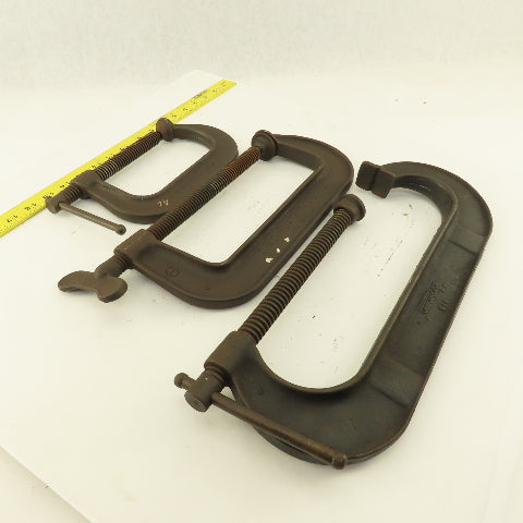 Drop Forged Steel  10" 8" &  5"  C-Clamp Tool Lot of 3