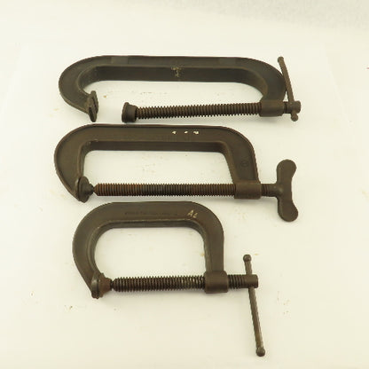 Drop Forged Steel  10" 8" &  5"  C-Clamp Tool Lot of 3