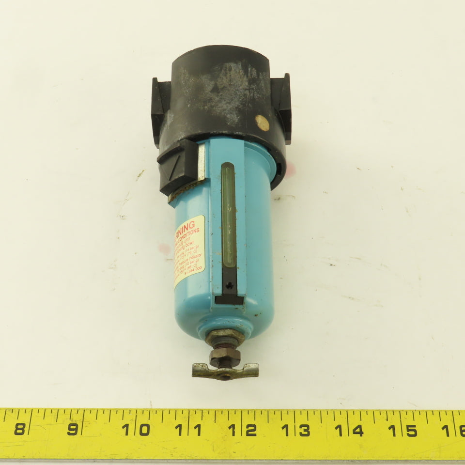 1/2" Compressed Air Lubricator Metal Bowl Manual Drain