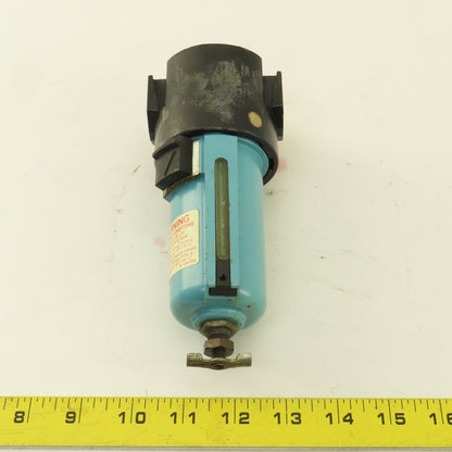 1/2" Compressed Air Lubricator Metal Bowl Manual Drain