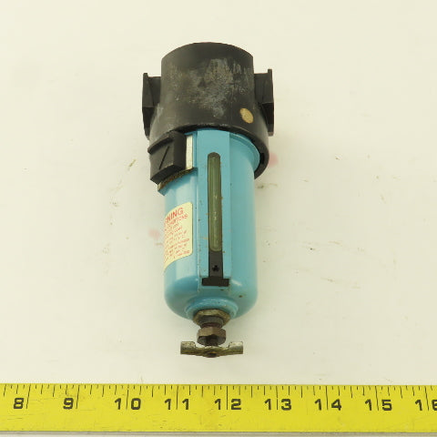 1/2" Compressed Air Lubricator Metal Bowl Manual Drain