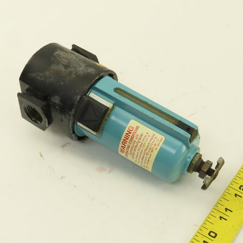 1/2" Compressed Air Lubricator Metal Bowl Manual Drain