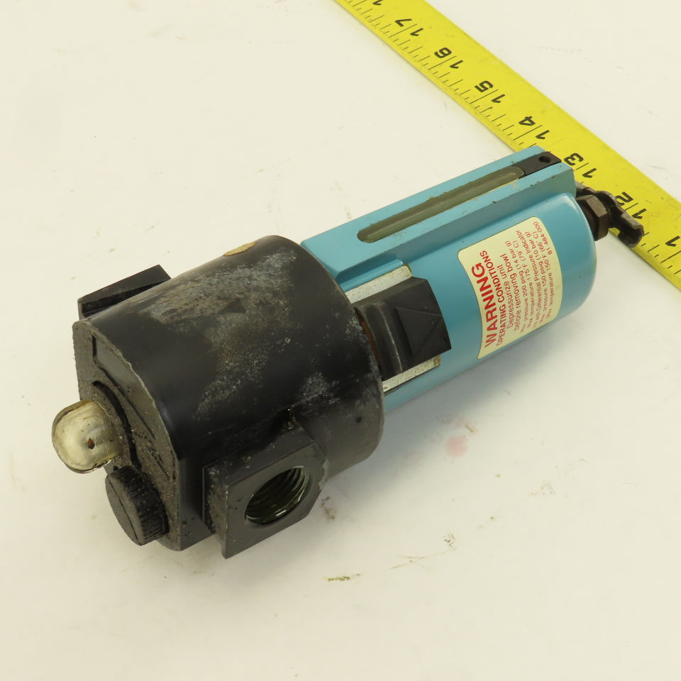 1/2" Compressed Air Lubricator Metal Bowl Manual Drain