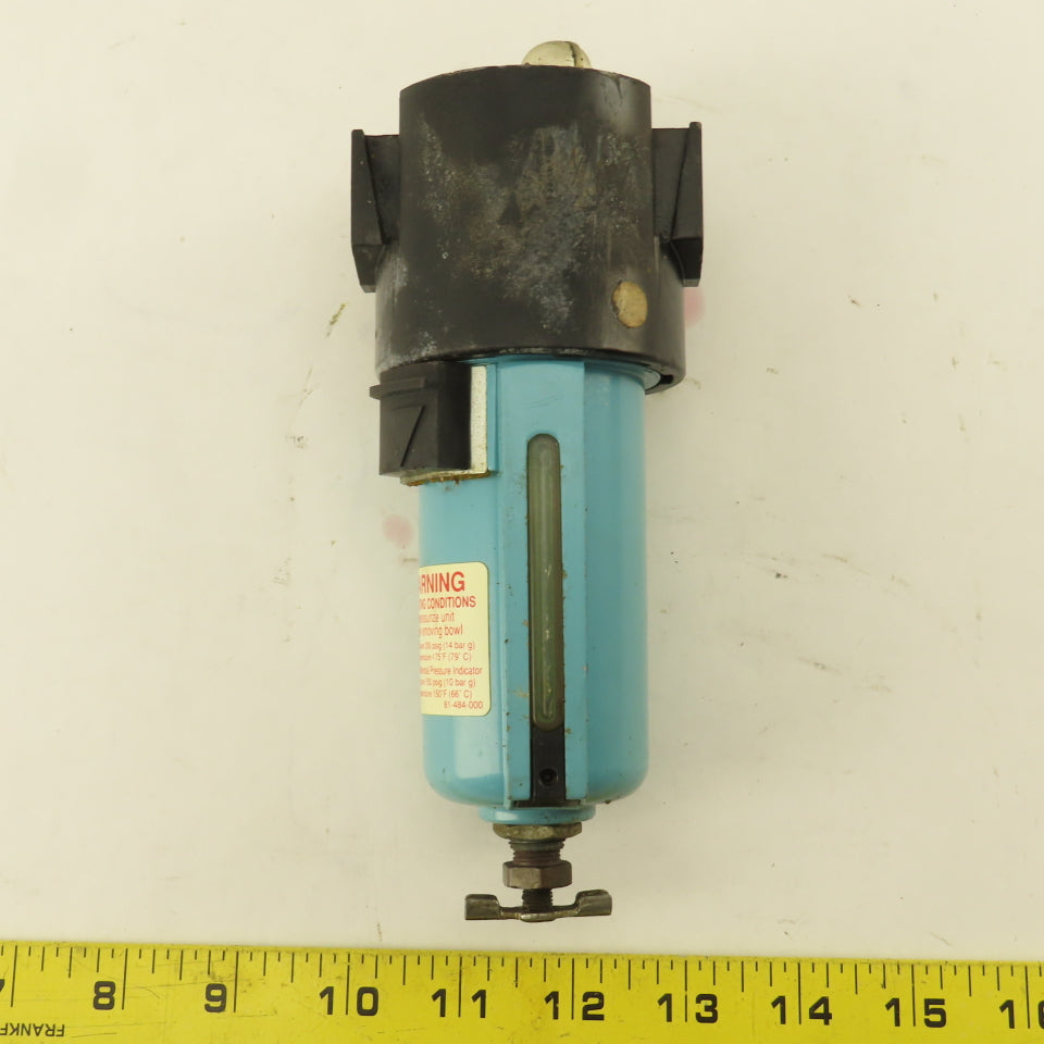 1/2" Compressed Air Lubricator Metal Bowl Manual Drain