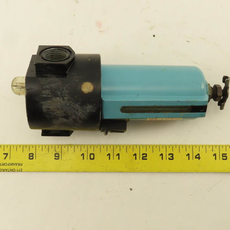 1/2" Compressed Air Lubricator Metal Bowl Manual Drain