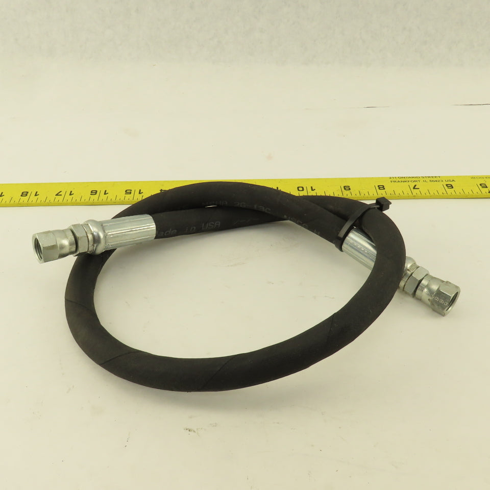 Cascade 675955 Fork Positioner Hydraulic Line 32-1/2" OAL 3/8" Swivel