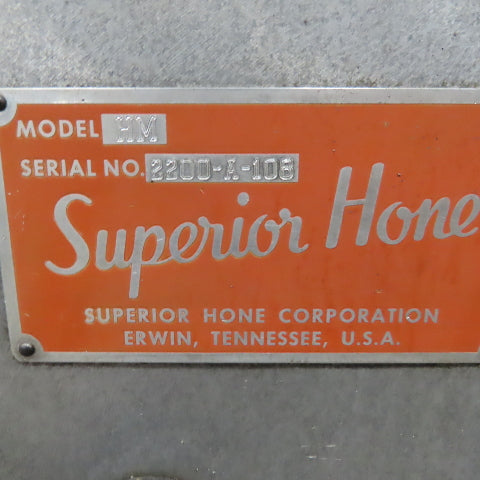 Superior Hone Model HM Horizontal Honing Machine W/Some Tooling 460V 3ph