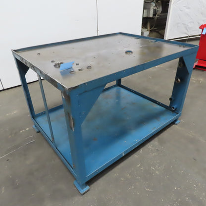 39-1/2" x 51-1/2" Steel Top Machine Fixture Component Assembly Bench 36" Tall