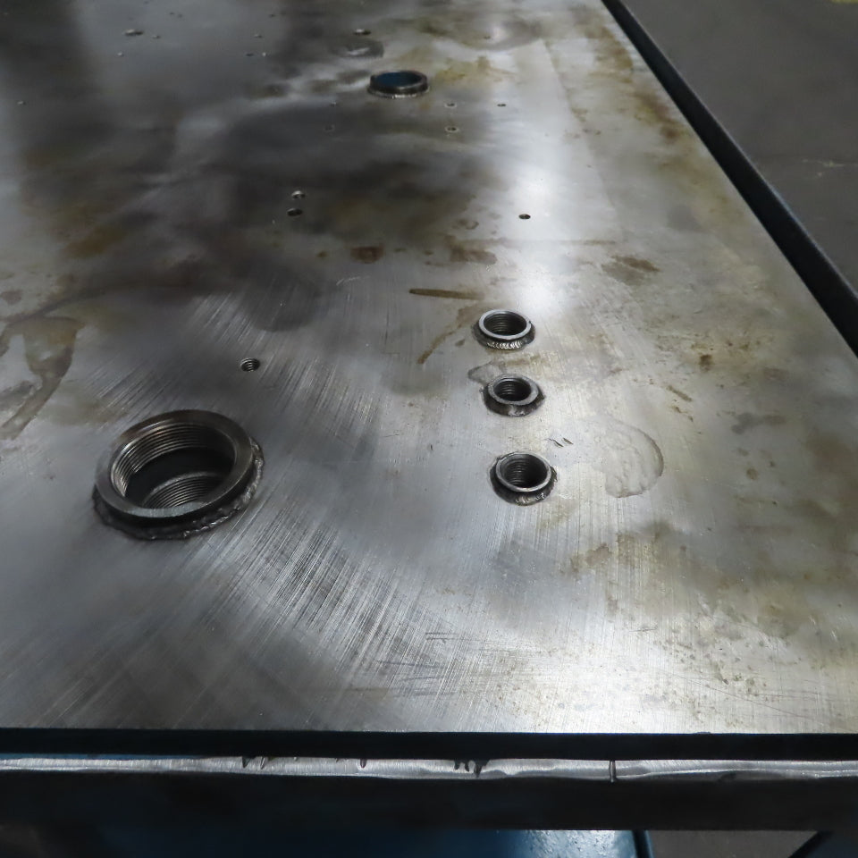 39-1/2" x 51-1/2" Steel Top Machine Fixture Component Assembly Bench 36" Tall