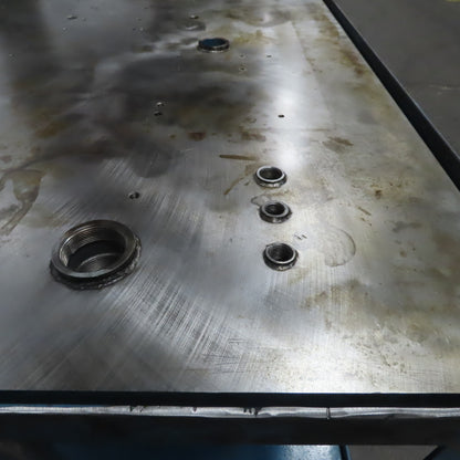 39-1/2" x 51-1/2" Steel Top Machine Fixture Component Assembly Bench 36" Tall