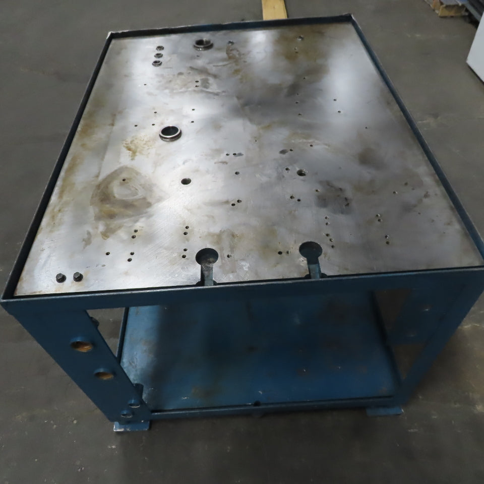 39-1/2" x 51-1/2" Steel Top Machine Fixture Component Assembly Bench 36" Tall
