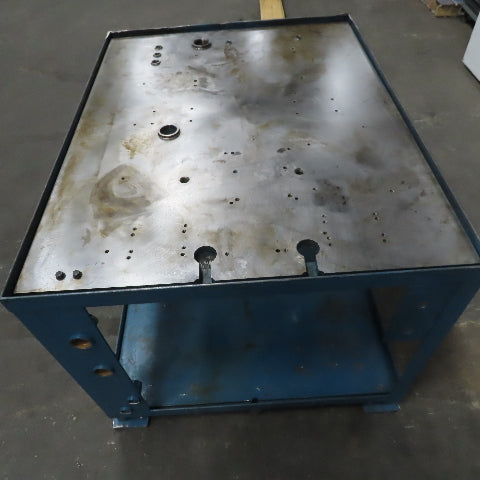 39-1/2" x 51-1/2" Steel Top Machine Fixture Component Assembly Bench 36" Tall